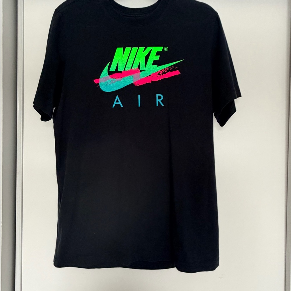 Nike Air Black Tee with Neon Logo